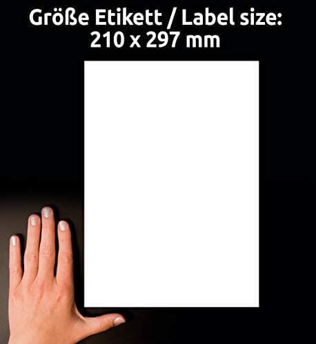 Avery - Polyeten (PE) - matt - permanent lim - vit - A4 (210 x 297 mm) 40 etikett(er) (40 ark x 1) etiketter (L7917-40)