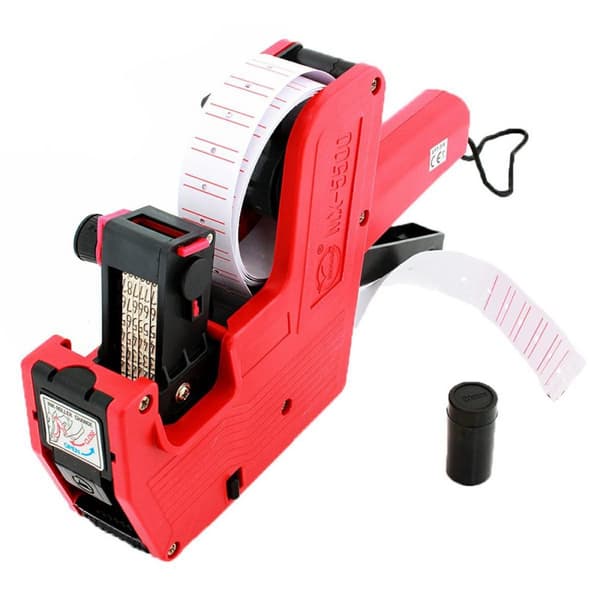 Etikettdispenser - 300 røde etiketter