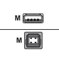 Zebra - USB-kaapeli - USB (M) USB-tyyppiin B, 4-nastainen (M) - 3,0 m - G-sarjan GK420, GX420, GX430, LP 2824, 2844, 3844, TLP 2824, 2844, 3842, 3844