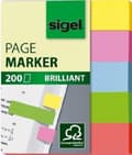 Miniatyrbillede 3 af 3: indekseringsstrimler Sigel mini brilliant 5-farve assorteret SI-HN625
