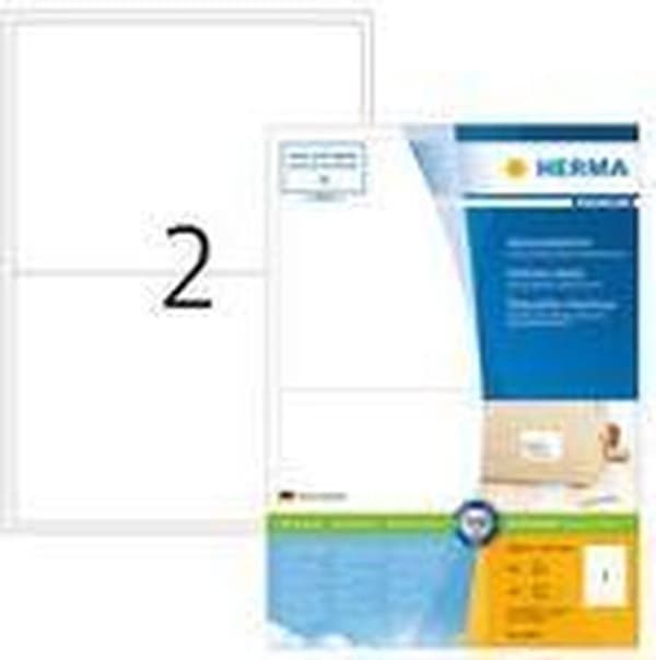 HERMA Adressetiketter vit 199,6x143,5 Premium A4 200 st.