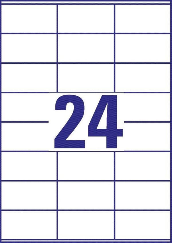 Avery Universal-etiketter, vit, 70,0 x 36,0 mm, permanent lim