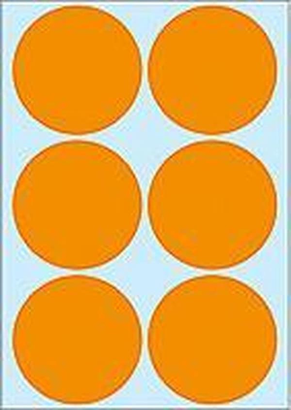 Private label Herma 2284 Label Rund 50mm Fluorescerende Orange - 144 etiketter