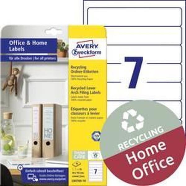 Avery Labels Zweckform 192 X 38 Mm genbrugspapir 70 stk