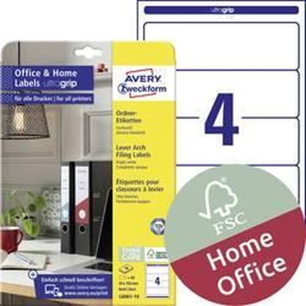 Avery File Label Zweckform Permanent 192 X 59 mm 40 Stk