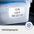 Pikkukuva 4 / 4: AVERY Zweckform pakasteetiketit, 30 x 50 mm, valkoinen, kylmänkestävä paperi, käyttölämpötila -20 asteeseen asti, - 1 kpl (L7975-25)