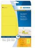Miniatyrbillede 4 af 5: Herma printeretiketter Etiketter lysende gul 99,1x67,7 SuperPrint 200 stk.