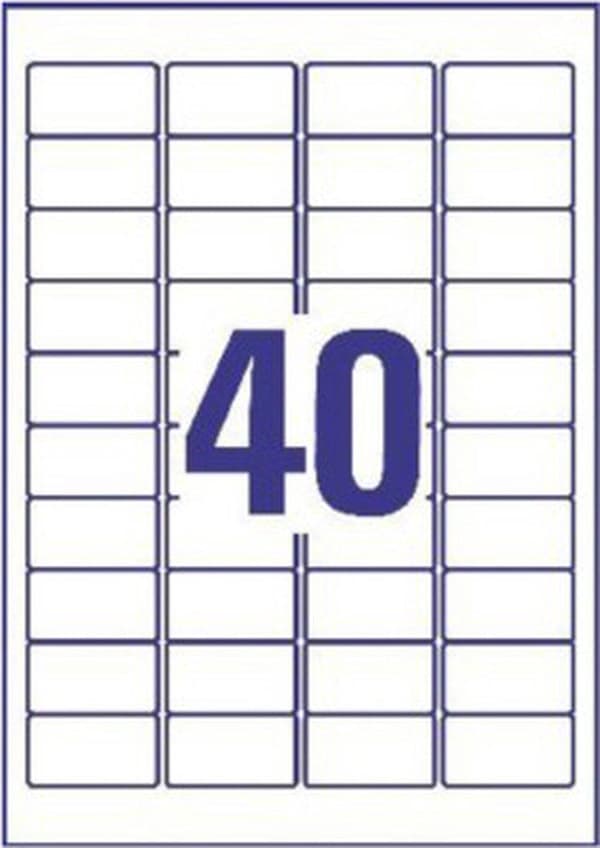 Avery Laser Label Zweckform 45,7 X 25,4 Mm Papir Transparent