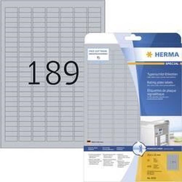 Herma nimilappu etiketti. 25,4x10 25 arkkia DIN A4 4725 kpl 4220