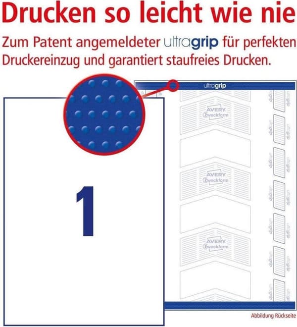 Avery Zweckform 3478-200 etikett Vit rektangel Permanent 220 st.