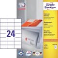 Miniatyrbild 8 av 8: Avery vita etiketter QuickPeel-format 70 x 37 mm (bxh) 4 800 stycken 24 per arklåda med 200 ark
