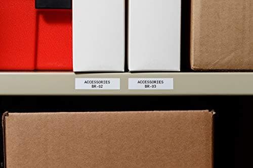 Brady 142807 sort - hvid selvklæbende printeretiket (142807)
