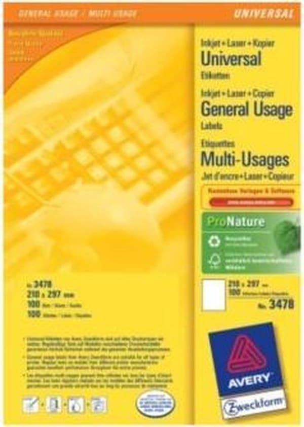 Avery multifunktionsetiketter