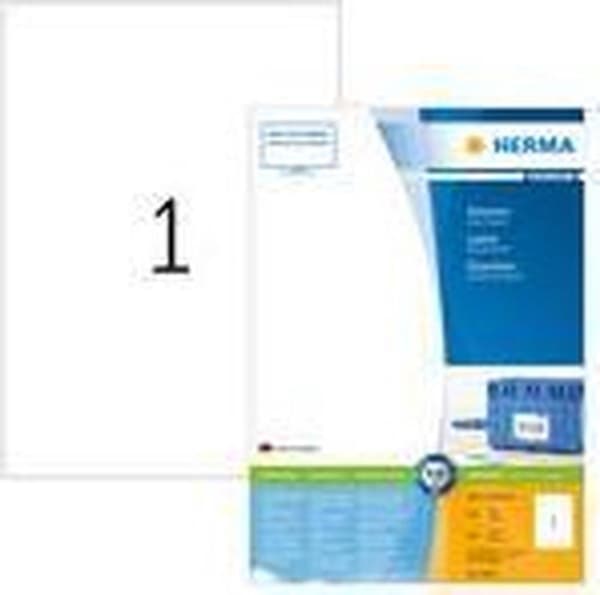 Herma skrivaretiketter Etiketter vit 210x297 SuperPrint 200 st.