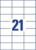 Miniatyrbillede 3 af 8: Avery hvide etiketter QuickPeel format 70 x 423 mm (bxh) 4.200 stykker 21 pr. ark æske med 200 ark