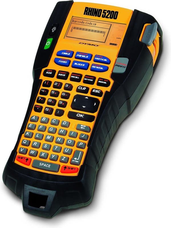 DYMO etikettskrivare Rhino 5200 - termisk överföring - med fodral och 2 tryckrullar