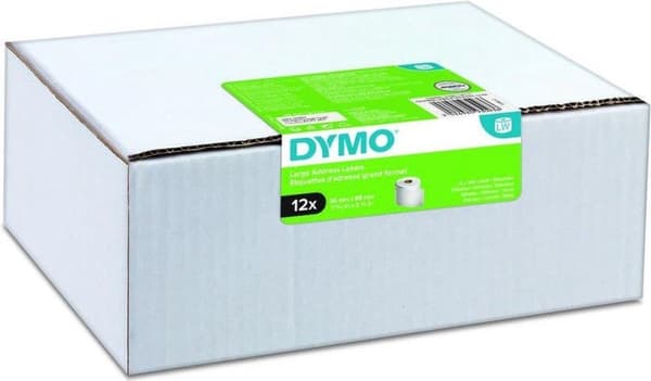 Dymo 2093093 - 89 x 36 mm - hvide papiretiketter - 12 ruller