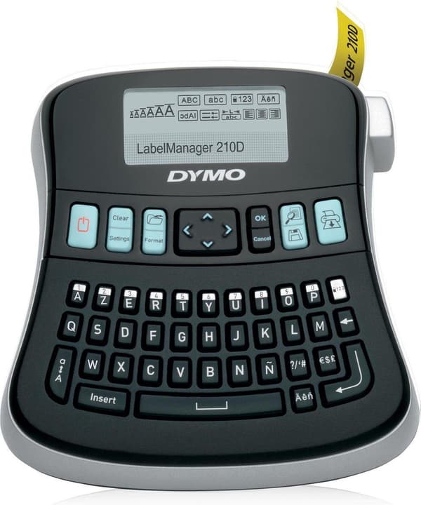 DYMO-tarratulostin 210D musta, Harmaa