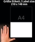 Miniatyrbillede 5 af 8: Avery Zweckform 3655-200 etiket Hvid rektangel Permanent 440 stk.