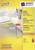 Miniatyrbild 5 av 6: Avery Färgade universaletiketter format 105 x 37 mm (bxh) 1 600 stycken röd