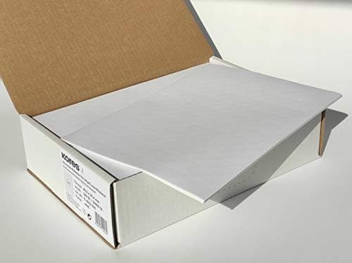 Kores - Universal självhäftande rektangulära etiketter, 500 ark format vit med etiketter 105 x 74 mm