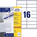 Miniatyrbild 3 av 9: Avery vita etiketter QuickPeel format 105 x 35 mm (bxh) 1 600 stycken 16 per ark låda med 100 ark