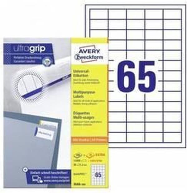 Eget mærke Avery 3666-200 Universal Label 38x21,2mm