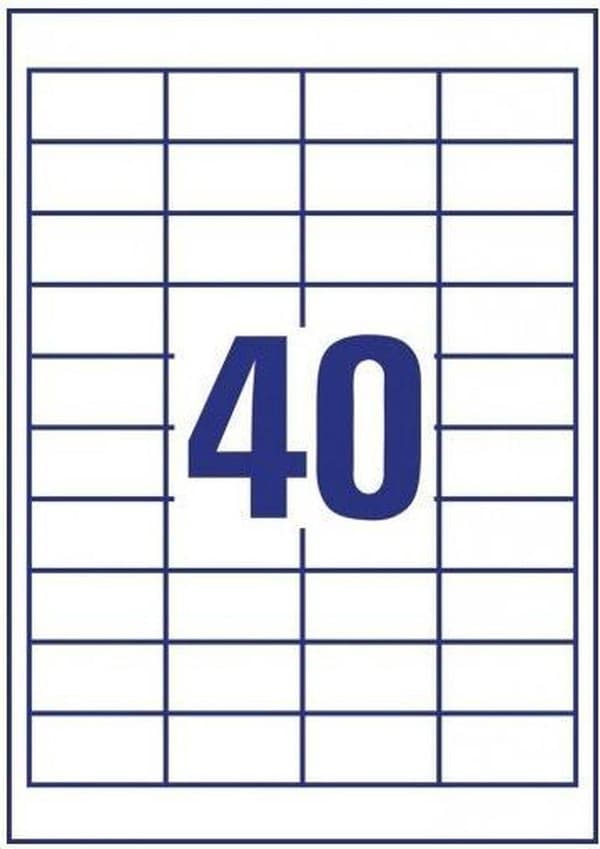 Private label Avery 3657 Universal Label 48,5x25,4mm