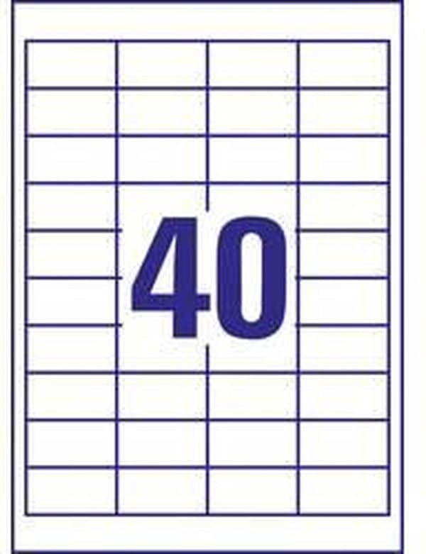 Private label Avery 3657 Universal Label 48,5x25,4mm