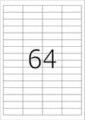 Pikkukuva 7 / 11: HERMA Tarrat valkoinen 48,3x16,9 Premium A4 6400 kpl.