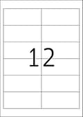 Miniatyrbild 5 av 6: Herma skrivaretiketter Etiketter vitt 97x42,3mm papper 2400 St.