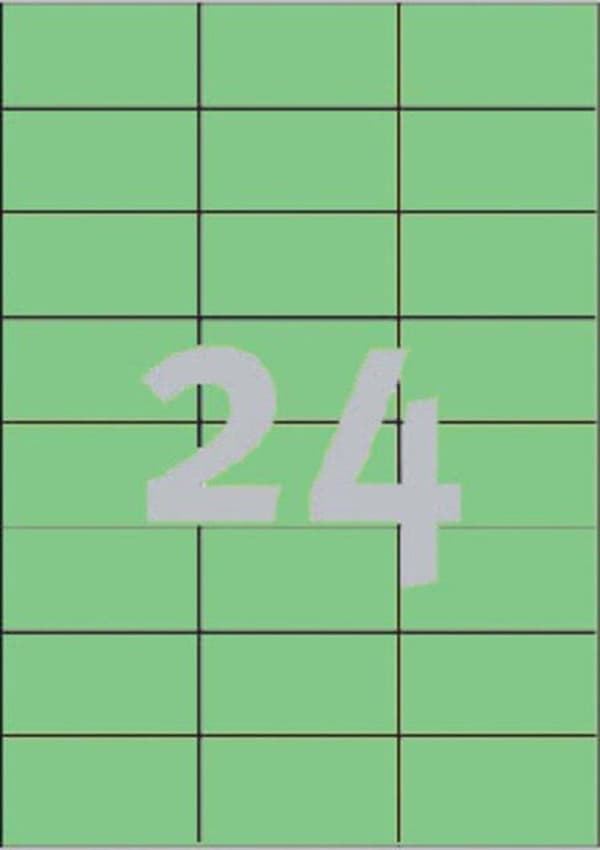 Avery Farvede universaletiketter format 70 x 37 mm (bxh) 2.400 stykker grøn