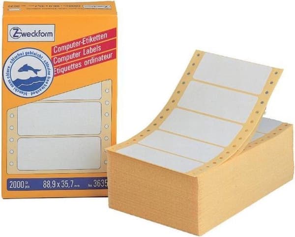 Avery White datoretiketter format 889 x 357 mm (bxh) 4000 stycken