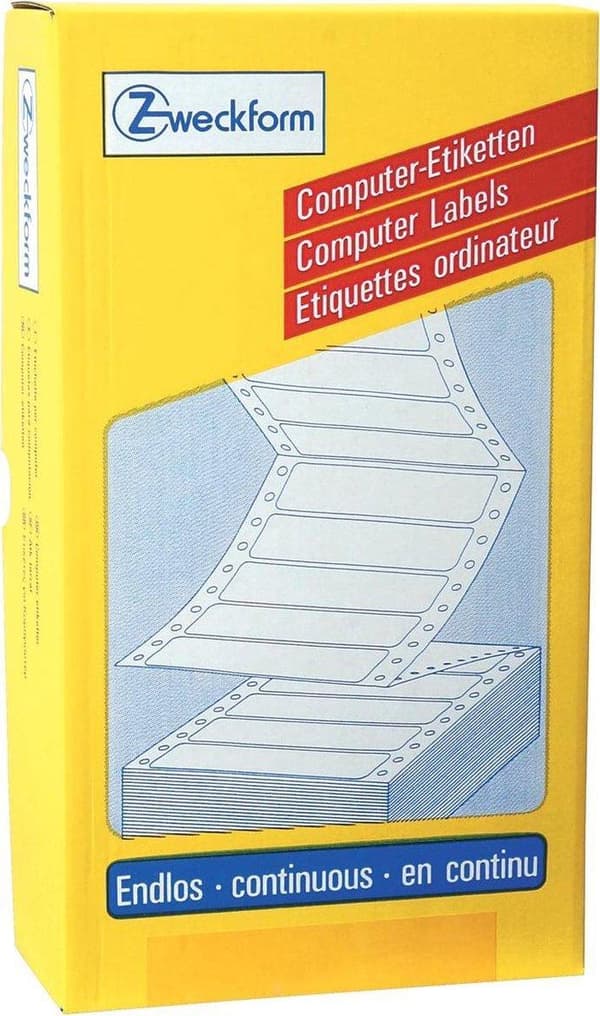 Avery White datoretiketter format 889 x 357 mm (bxh) 4000 stycken
