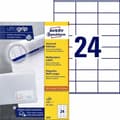Miniatyrbild 4 av 8: Avery vita etiketter QuickPeel format 70 x 36 mm (bxh) 2 400 stycken 24 per ark låda med 100 ark