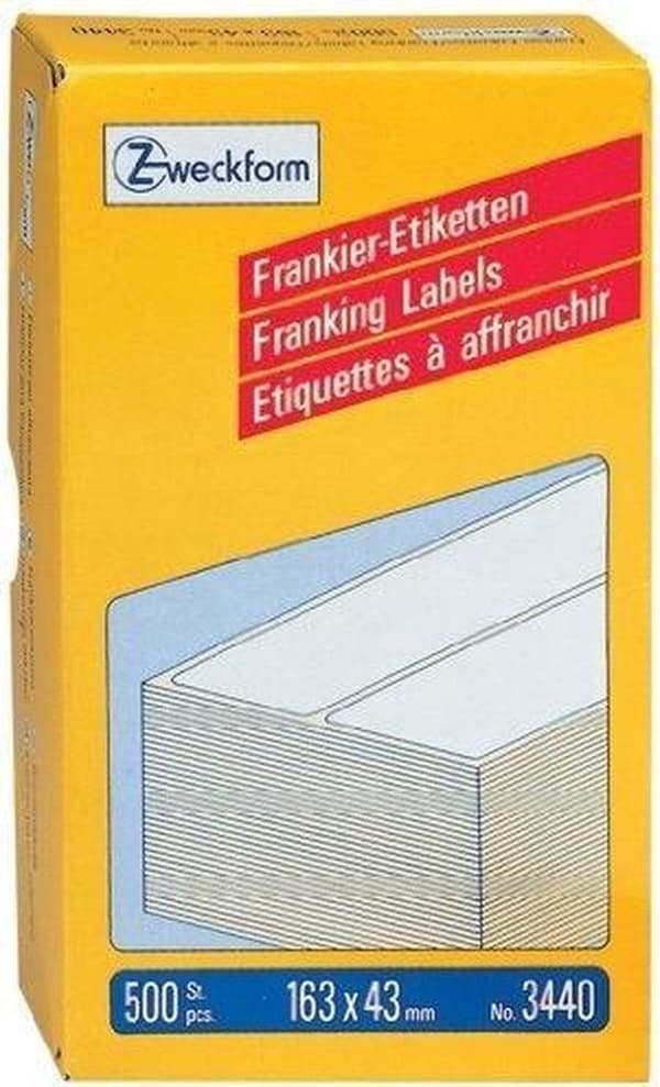 Private label Avery 3440 Frankeringsetikett 163x43mm Vit