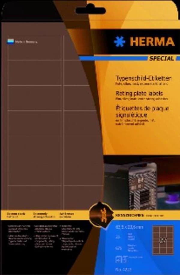 HERMA Typeshield-etiketter A4 63,5x29,6 mm Folie 675 Styck