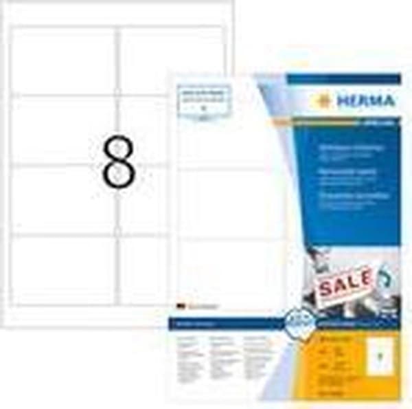Herma etiketter. 96X63,5 100 Bl. DIN A4 800 stk 10308