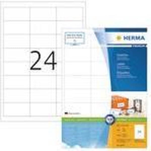 HERMA Etiketter hvid 66x33,8mm SuperPrint 2400stk.