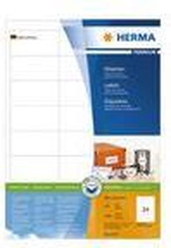 HERMA Etiketter hvid 66x33,8mm SuperPrint 2400stk.