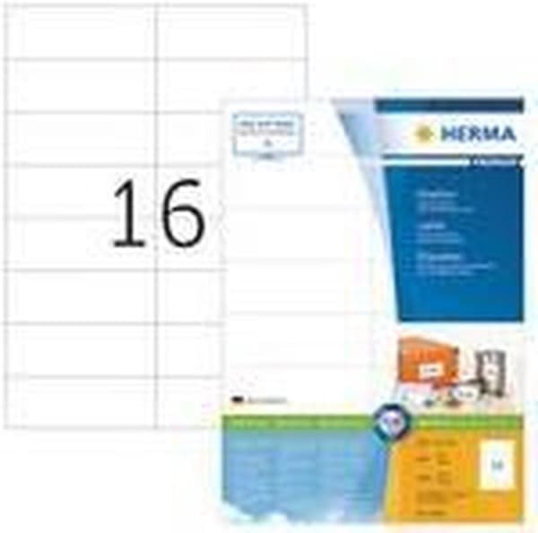 Herma Premium Labels 105x37 100 ark DIN A4 1600 stk 4462