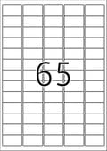 Miniatyrbillede 4 af 7: HERMA Adresselabels Premium A4 38,1x21,2 mm runde hjørner hvidt papir mat 6500 stk.