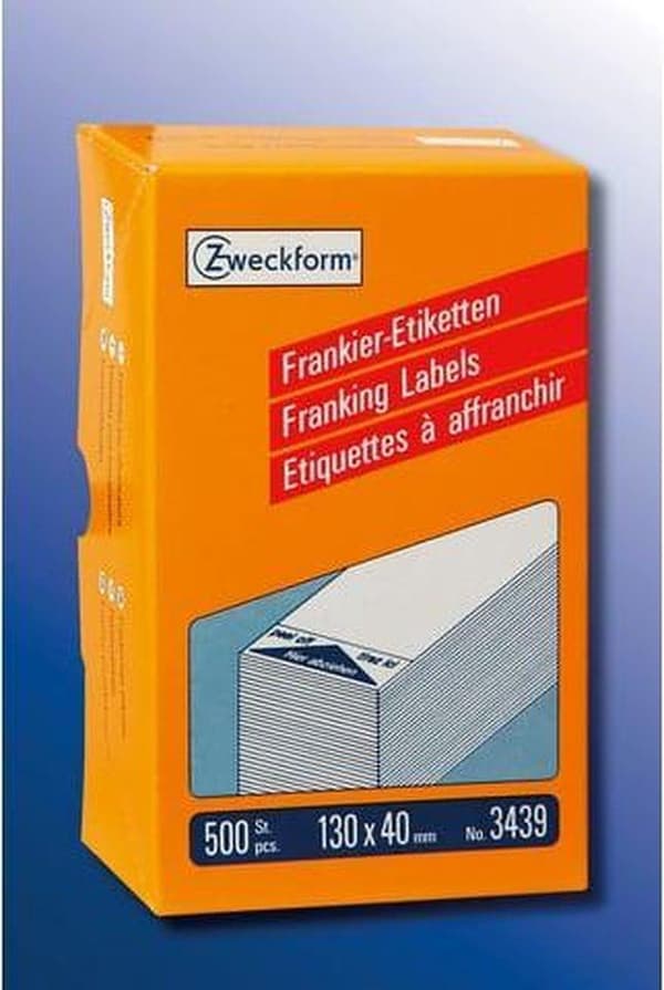 Private label Avery 3439 Frankeringslabel 130x140mm Hvid