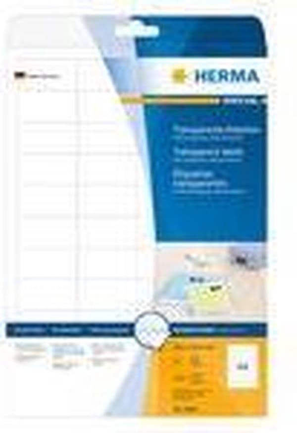 Herma transp. etiket. 48,3x25,4 25 ark DIN A4 1100 stk 4680