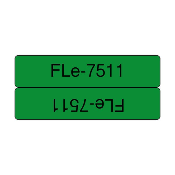 Brother FLe-7511 etiketttillverkningstejp svart på grönt (FLE7511)