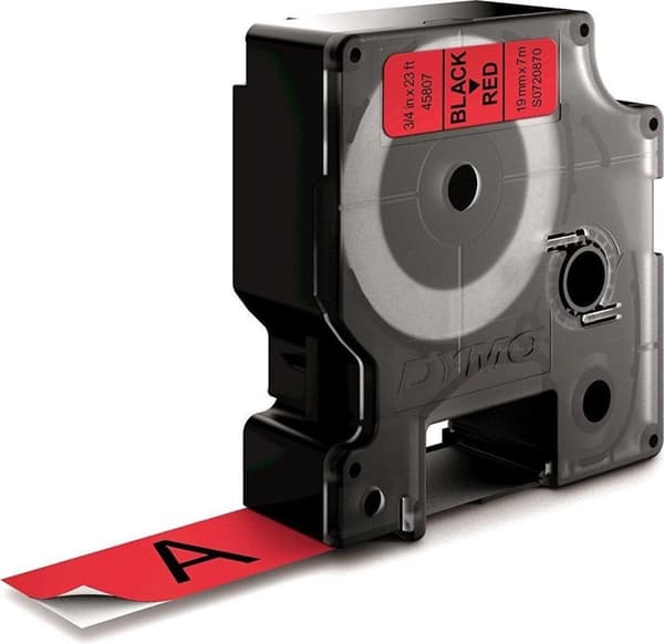 DYMO S0720870 tarratulostinteippi Musta punaisella