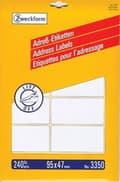 Miniatyrbild 3 av 4: Avery adressetiketter 95 x 47 mm (bxh), vit, kartong med 240 etiketter