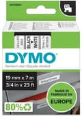 Miniatyrbild 2 av 8: Etikettband Dymo 45803 D1 720830 19mmx7m svart på vitt