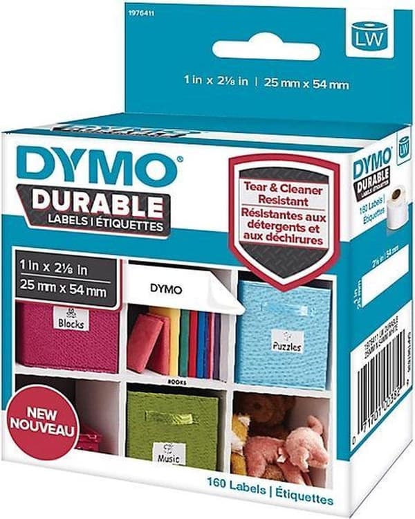DYMO® LW hållbar (25 mm x 54 mm) med polypropen, 160 etiketter