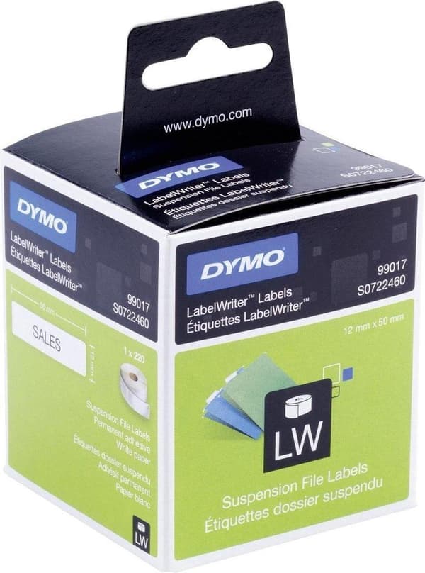 Dymo-keskeytystiedostojen tarrat